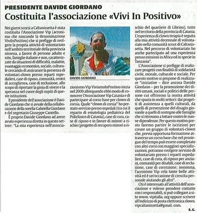 Costituita l'Associazione Vivi in Positivo